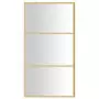 Parete per Doccia Walk-in Vetro Trasparente ESG 100x195 cm Oro