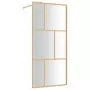 Parete per Doccia Walk-in Vetro Trasparente ESG 80x195 cm Oro