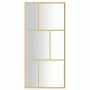 Parete per Doccia Walk-in Vetro Trasparente ESG 80x195 cm Oro