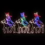 Figura di Natale dei Tre Re Magi con 504 LED 70x50 cm