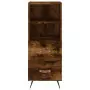 Credenza Rovere Fumo 34,5x34x180 cm in Legno Multistrato