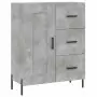 Credenza Grigio Cemento 69,5x34x180 cm in Legno Multistrato