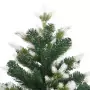 Albero Natale Artificiale Incernierato con Neve Fioccata 120 cm