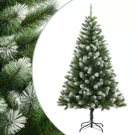 Albero Natale Artificiale Incernierato con Neve Fioccata 210 cm