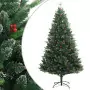 Albero Natale Artificiale Incernierato con Bacche Rosse 150 cm