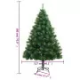 Albero di Natale Artificiale Incernierato con Base 180 cm