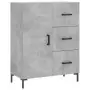 Credenza Grigio Cemento 69,5x34x180 cm in Legno Multistrato