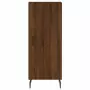 Credenza Rovere Marrone 34,5x34x180 cm in Legno Multistrato