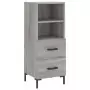 Credenza Grigio Sonoma 34,5x34x180 cm in Legno Multistrato