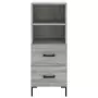 Credenza Grigio Sonoma 34,5x34x180 cm in Legno Multistrato