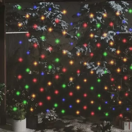 Luci di Natale a Rete Colorate 3x3m 306 LED Interni Esterni