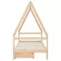 Giroletto Bambini con Cassetti 80x200 cm Legno Massello di Pino