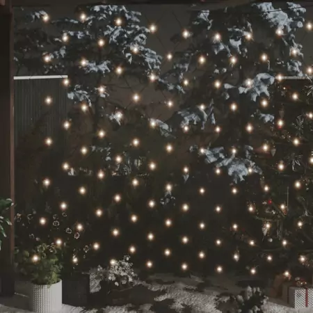 Luci di Natale Rete Bianco Caldo 4x4m 544 LED Interni Esterni