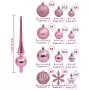 Set Palline di Natale 111 pz Rosa in Polistirene