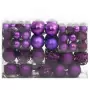 Set Palline di Natale 111 pz Viola in Polistirene