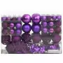 Set Palline di Natale 111 pz Viola in Polistirene