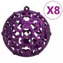 Set Palline di Natale 111 pz Viola in Polistirene