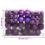 Set Palline di Natale 111 pz Viola in Polistirene