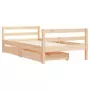 Giroletto per Bambini con Cassetti 80x160cm Legno Massello Pino