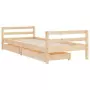 Giroletto per Bambini con Cassetti 90x190cm Legno Massello Pino