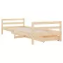 Giroletto per Bambini con Cassetti 90x190cm Legno Massello Pino