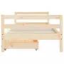 Giroletto Bambini con Cassetti 90x200 cm Legno Massello di Pino