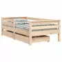 Giroletto Bambini con Cassetti 70x140 cm Legno Massello di Pino