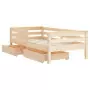 Giroletto Bambini con Cassetti 70x140 cm Legno Massello di Pino