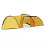 Tenda Igloo da Campeggio 650x240x190 cm per 8 Persone Gialla