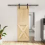 Porta Scorrevole con Set Hardware 70x210 cm Legno Massello Pino