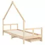 Giroletto Bambini con Cassetti 80x200 cm Legno Massello di Pino