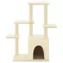 Albero per Gatti con Tiragraffi in Sisal Crema 97,5 cm