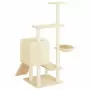 Albero per Gatti con Tiragraffi in Sisal Crema 130,5 cm