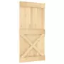 Porta Scorrevole con Set Hardware 100x210cm Legno Massello Pino