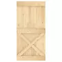 Porta Scorrevole con Set Hardware 100x210cm Legno Massello Pino