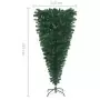 Albero di Natale Artificiale Capovolto con Supporto Verde 210 cm PVC