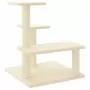 Albero per Gatti con Tiragraffi in Sisal Crema 61 cm