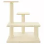 Albero per Gatti con Tiragraffi in Sisal Crema 61 cm