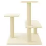 Albero per Gatti con Tiragraffi in Sisal Crema 61 cm