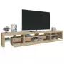 Mobile Porta TV con Luci LED Rovere Sonoma 260x36,5x40 cm