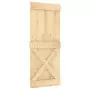 Porta Scorrevole con Set Hardware 80x210 cm Legno Massello Pino