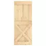 Porta Scorrevole con Set Hardware 80x210 cm Legno Massello Pino