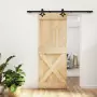 Porta Scorrevole con Set Hardware 80x210 cm Legno Massello Pino