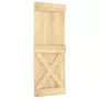 Porta Scorrevole con Set Hardware 80x210 cm Legno Massello Pino