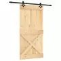 Porta Scorrevole con Set Hardware 100x210cm Legno Massello Pino