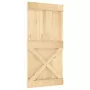 Porta Scorrevole con Set Hardware 100x210cm Legno Massello Pino