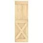 Porta Scorrevole con Set Hardware 70x210 cm Legno Massello Pino