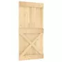 Porta Scorrevole con Set Hardware 100x210cm Legno Massello Pino