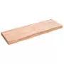 Piano Bagno Marrone Chiaro 120x40x6 cm Legno Massello Trattato