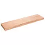 Piano Bagno Marrone Chiaro 120x30x6 cm Legno Massello Trattato